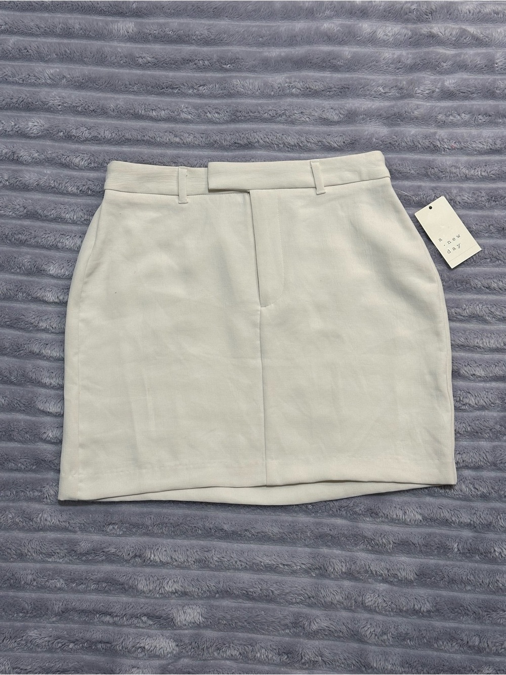 a new day Cream Mini Skirt with Belt Loops